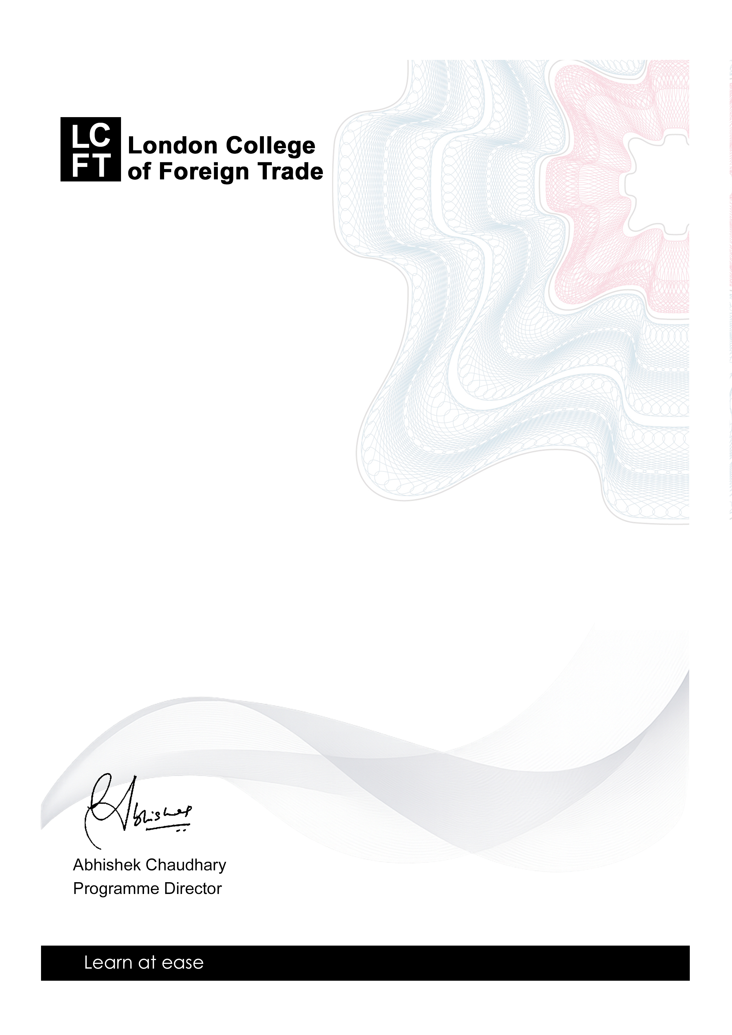 Fondo del Certificado de Muestra